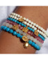 Фото #2 товара Walk in Harmony Lotus White Turquoise Gemstone Bracelet