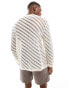 Фото #4 товара ASOS DESIGN relaxed long sleeve t-shirt in open diagonal fabrication