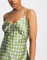 Фото #3 товара Nobody's Child Melina cross back slip dress in green