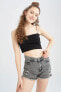 Фото #1 товара Coool Skinny Fit Ip Askılı Pamuklu Crop Top U0358az22sm