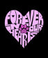 ფოტო #2 პროდუქტის Women's Word Art Forever In Our Hearts T-Shirt