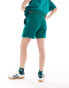 Prince co-ord heritage shorts in dark green grün, S - фото #2