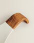 Wood and silicone spoon rest