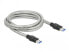 Delock 86776 - 2 m - USB A - USB A - USB 3.2 Gen 1 (3.1 Gen 1) - 5000 Mbit/s - Silver