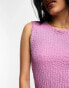 Фото #2 товара Abercrombie & Fitch bubble knit tank top in mulberry pink