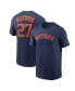 Фото #2 товара Men's Jose Altuve Navy Houston Astros 2023 Gold Collection Name and Number T-shirt