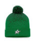 Фото #2 товара Men's Kelly Green Dallas Stars Iconic Gradient Cuffed Knit Hat with Pom