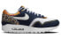 Фото #2 товара Nike Air Max 1 Premium "Denim Leopard" 减震防滑 低帮 运动休闲鞋 男款 白蓝 / Кроссовки Nike Air Max FJ4452-432