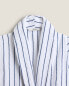 Фото #2 товара Contrast striped cotton bathrobe