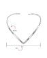 ფოტო #3 პროდუქტის Basic Simple Slider Choker V Shape Collar Statement Necklace For Women .925 Silver Sterling Add Your Pendant 3.5MM
