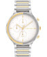 ფოტო #1 პროდუქტის Women's Multifunction Two-Tone Stainless Steel Bracelet Watch 38mm