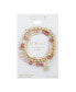 ფოტო #2 პროდუქტის 14K Gold Flash-Plated Pink Stone And Gold Bead Butterfly Bracelet Duo