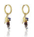 Stylish gold-plated hoop earrings 2 in 1 Norah EWE23055G
