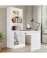 Фото #1 товара 83.4" Tall Bookshelf With Writing Desk, Modern Bookcase With Study Desk