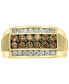 Фото #3 товара EFFY® Men's Multi-Color Diamond Ring (1-3/8 ct. t.w.) in 14k Gold