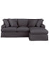 Фото #2 товара Brenalee 93" Performance Fabric Slipcover Reversible Chaise Sofa with Four Pillows