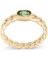 ფოტო #3 პროდუქტის Green Tourmaline Chain Link Ring (1/2 ct. t.w.) in Gold Vermeil, Created for Macy's