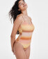Фото #5 товара Women's Glitter Ombre Scoop Neck One Piece Swimsuit