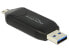 Фото #1 товара Delock 91734 - Memory Stick (MS) - MicroSD (TransFlash) - MicroSDHC - MicroSDXC - MMC - SD - SDHC - SDXC - Black - USB/Micro-USB - 21 mm - 64.5 mm - 11 mm