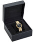 ფოტო #4 პროდუქტის Women's Swiss Gold Ion Plated Stainless Steel Bracelet Watch 35mm