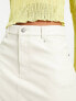 Free People faux leather maxi skirt in cream