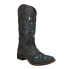 Roper Belle Metallic Square Toe Cowboy Womens Black Casual Boots 09-021-0901-06
