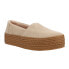 Фото #2 товара TOMS Valencia Suede Plaform Espadrille Womens Beige Flats Casual 10021433T-101