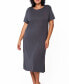 ფოტო #1 პროდუქტის Lilliana Plus Size Modal Lounge Dress