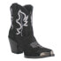 Фото #3 товара Dingo Joyride Embroidered Snip Toe Cowboy Booties Womens Black Casual Boots DI54