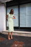 Фото #1 товара Трикотажная юбка миди с бусинами ZARA