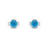 Silver stud earrings with light blue zircons EA598WLB