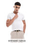 Фото #1 товара ASOS DESIGN muscle fit rib polo shirt in white