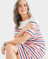 ფოტო #4 პროდუქტის Women's Printed Boat-Neck Elbow Sleeve Dress, Created for Macy's