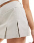 Фото #3 товара Miss Selfridge tailored mini pleated skort in stone