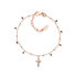 Pink gold-plated bracelet with a cross and zircons Candy Charm BRCRRN3