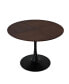 Фото #1 товара 42.13" Modern Round Dining Table, Four Patchwork Tabletops With Brown Oak