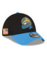Фото #5 товара Men's Black, Blue Los Angeles Chargers 2022 Salute To Service 39THIRTY Flex Hat
