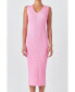 ფოტო #1 პროდუქტის Women's Ribbed Sleeveless Maxi Dress