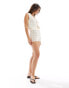 ASOS DESIGN knitted crochet shorts co-ord in cream