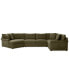 Фото #14 товара Wrenley 170" 3-Pc. Fabric Sectional Full Sleeper Cuddler Chaise Sofa, Created for Macy's