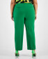 Фото #2 товара Plus Size Textured Crepe Pants, Created for Macy's