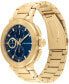 ფოტო #1 პროდუქტის Men's Multifunction Gold-Tone Stainless Steel Watch 44mm