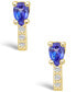 ფოტო #3 პროდუქტის Tanzanite (3/4 Ct. t.w.) and Diamond (1/8 Ct. t.w.) Stud Earrings