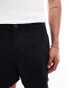 ASOS DESIGN wide linen shorts in black Черный, W28 - фото #2