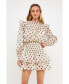 Фото #2 товара Women's Dot Printed Mini Dress