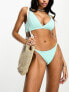 Фото #4 товара Peek & Beau Fuller Bust Exclusive crinkle triangle bikini top in mint