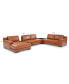 Фото #18 товара Darrium 5-Pc. Leather Chaise Sectional with Corner Table & Console, Created for Macy's