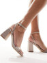 Be Mine Bridal Wink 2 heeled sandals in blush satin