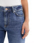Фото #8 товара ONLY Petite Jaci mid rise straight jeans in mid blue wash