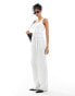 Фото #1 товара 4th & Reckless linen look straight leg trousers co-ord in white pinstripe